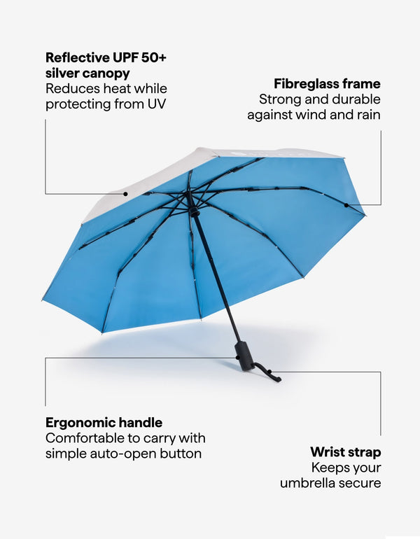 Silver / Sky Blue,117cm Arc