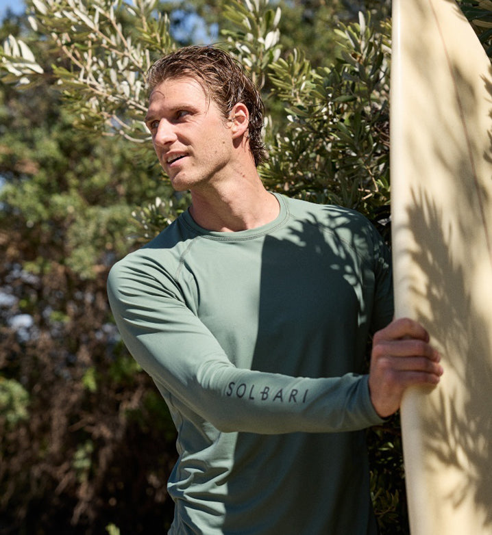 Man wearing Solbari UPF 50+ clothing.