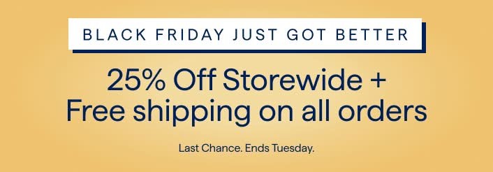 Promotional banner with Black Friday discount offer on a yellow background